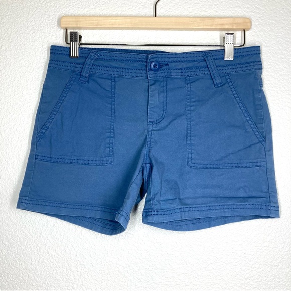 Prana Pants - PrAna Womens Tess Shorts 5" Inseam 6 Blue Organic Cotton Spandex Hiking Outdoor